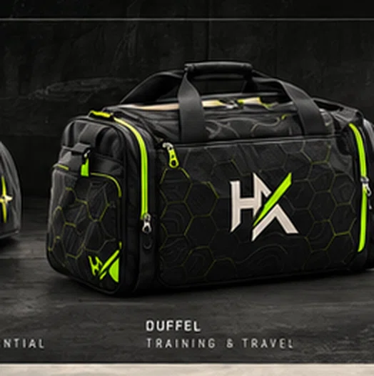 Weald Hex black duffel kit bag